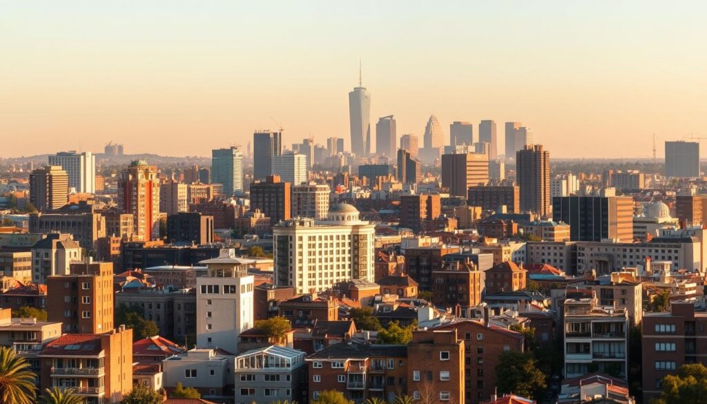 A cityscape depicting the regional differences in window replacement costs across Johannesburg, Sandton, and Pretoria. The foreground showcases various types of residential and commercial buildings, each with distinct window styles and frames. The middle ground highlights a gradient of pricing, with more affordable options in the outer suburbs transitioning to higher-end replacements in the city centers. The background features the iconic skylines of the three major Gauteng cities, bathed in a warm, golden light that accentuates the diverse architectural landscapes. Crisp, realistic rendering with a focus on material textures, precise window details, and subtle color variations to convey the nuanced pricing dynamics of the regional window replacement market. A cityscape depicting the regional differences in window replacement costs across Johannesburg, Sandton, and Pretoria. The foreground showcases various types of residential and commercial buildings, each with distinct window styles and frames. The middle ground highlights a gradient of pricing, with more affordable options in the outer suburbs transitioning to higher-end replacements in the city centers. The background features the iconic skylines of the three major Gauteng cities, bathed in a warm, golden light that accentuates the diverse architectural landscapes. Crisp, realistic rendering with a focus on material textures, precise window details, and subtle color variations to convey the nuanced pricing dynamics of the regional window replacement market.