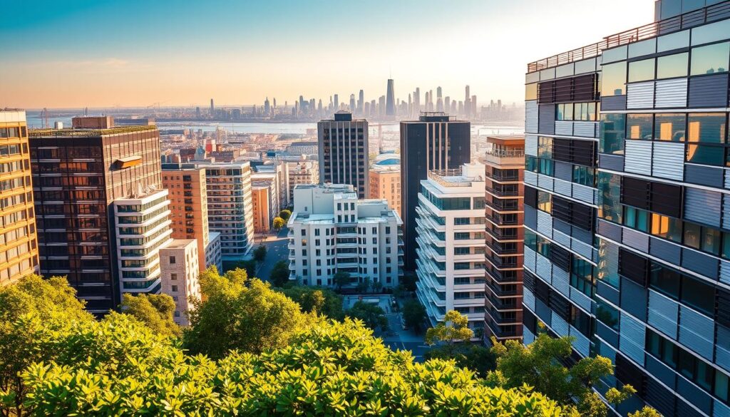 A serene cityscape with a prominent focus on various commercial buildings, showcasing an array of high-quality blinds installed throughout their facades. The scene is bathed in warm, golden sunlight, casting soft shadows and highlighting the attention to detail in the blind installations. In the foreground, a well-manicured, lush green landscape complements the modern architectural elements, creating a visually harmonious and inviting atmosphere. The middle ground features a diverse range of commercial structures, each with meticulously installed blinds that seamlessly integrate with the overall design. In the background, a distant skyline of skyscrapers and landmarks reinforces the comprehensive coverage of the blind installation services across the region. The image conveys a sense of professionalism, attention to detail, and the reliable, widespread nature of the handyman's commercial blind installation offerings. A serene cityscape with a prominent focus on various commercial buildings, showcasing an array of high-quality blinds installed throughout their facades. The scene is bathed in warm, golden sunlight, casting soft shadows and highlighting the attention to detail in the blind installations. In the foreground, a well-manicured, lush green landscape complements the modern architectural elements, creating a visually harmonious and inviting atmosphere. The middle ground features a diverse range of commercial structures, each with meticulously installed blinds that seamlessly integrate with the overall design. In the background, a distant skyline of skyscrapers and landmarks reinforces the comprehensive coverage of the blind installation services across the region. The image conveys a sense of professionalism, attention to detail, and the reliable, widespread nature of the handyman's commercial blind installation offerings.