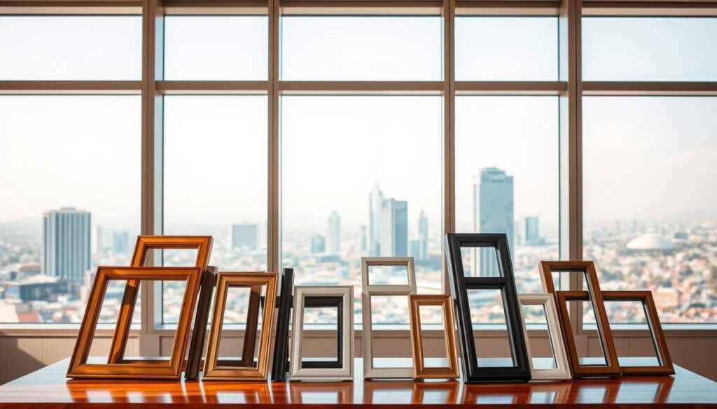 A spacious, well-lit office interior with a prominent window display showcasing various window replacement options. The foreground features a selection of different window frames, including wooden, vinyl, and aluminum options, arranged neatly on a polished wooden desk. The middle ground depicts a large, panoramic window overlooking the cityscape of Johannesburg, with the iconic skyscrapers of Sandton visible in the distance. The background is softly blurred, conveying a sense of focus on the window display and the comparative cost information it presents. The lighting is warm and natural, creating a professional and informative atmosphere. A spacious, well-lit office interior with a prominent window display showcasing various window replacement options. The foreground features a selection of different window frames, including wooden, vinyl, and aluminum options, arranged neatly on a polished wooden desk. The middle ground depicts a large, panoramic window overlooking the cityscape of Johannesburg, with the iconic skyscrapers of Sandton visible in the distance. The background is softly blurred, conveying a sense of focus on the window display and the comparative cost information it presents. The lighting is warm and natural, creating a professional and informative atmosphere.