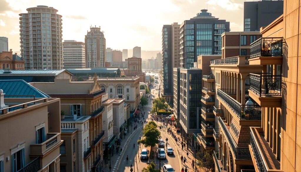 Balustrade installation cost in Johannesburg, Gauteng: a detailed cityscape showcasing various residential and commercial properties, with a focus on the intricate railings and balustrades adorning the facades. Capture the diverse architectural styles, from modern high-rises to stately historical buildings, all illuminated by warm, diffused sunlight filtering through wispy clouds. Emphasize the craftsmanship and materials used in the balustrade installations, highlighting the regional pricing variations across the region. Depict the bustling urban landscape, with people strolling along the sidewalks and vehicles navigating the streets, to convey the vibrant, thriving atmosphere of Johannesburg. Balustrade installation cost in Johannesburg, Gauteng: a detailed cityscape showcasing various residential and commercial properties, with a focus on the intricate railings and balustrades adorning the facades. Capture the diverse architectural styles, from modern high-rises to stately historical buildings, all illuminated by warm, diffused sunlight filtering through wispy clouds. Emphasize the craftsmanship and materials used in the balustrade installations, highlighting the regional pricing variations across the region. Depict the bustling urban landscape, with people strolling along the sidewalks and vehicles navigating the streets, to convey the vibrant, thriving atmosphere of Johannesburg.