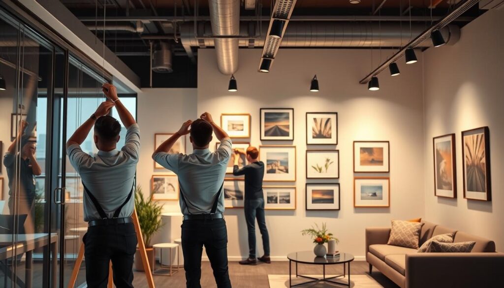 Commercial Picture Hanging Commercial Picture Hanging