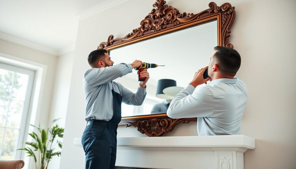 Residential Wall Mirror Installation Residential Wall Mirror Installation