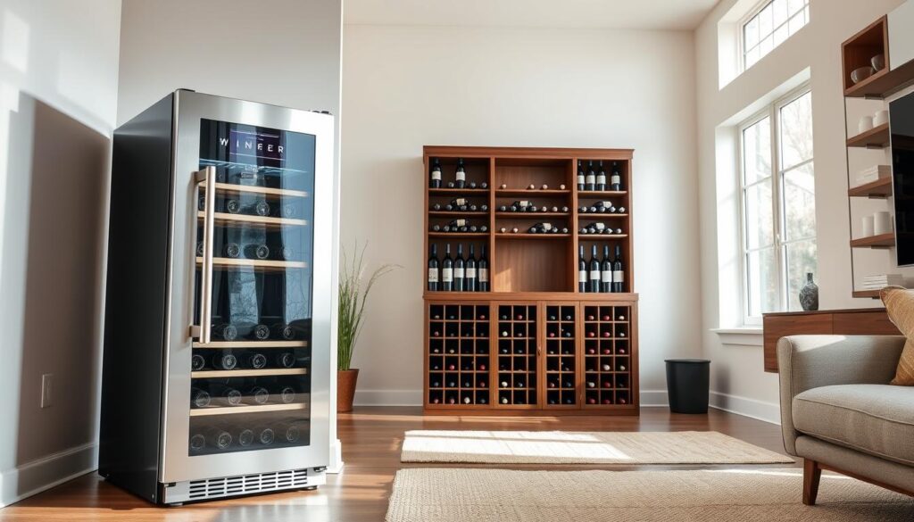 Wine cooler and beverage center setup Wine cooler and beverage center setup