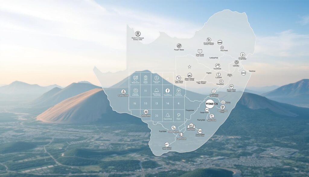 A detailed map of South Africa, showcasing a comprehensive network of drainage and sewer services across the country. The map is displayed in a clean, modern style, with clear delineation of major cities, provinces, and infrastructure. In the foreground, intricate icons and symbols represent the various specialized cleaning and maintenance services available, conveying a sense of the breadth and depth of the company's offerings. The middle ground features a grid-like layout of service coverage areas, highlighting the extensive reach and accessibility of the services. The background depicts a subtle, yet striking landscape of South Africa, with subtle gradients and textures to create a sense of depth and atmosphere. The overall composition exudes a professional, trustworthy, and comprehensive visual representation of the company's capabilities. A detailed map of South Africa, showcasing a comprehensive network of drainage and sewer services across the country. The map is displayed in a clean, modern style, with clear delineation of major cities, provinces, and infrastructure. In the foreground, intricate icons and symbols represent the various specialized cleaning and maintenance services available, conveying a sense of the breadth and depth of the company's offerings. The middle ground features a grid-like layout of service coverage areas, highlighting the extensive reach and accessibility of the services. The background depicts a subtle, yet striking landscape of South Africa, with subtle gradients and textures to create a sense of depth and atmosphere. The overall composition exudes a professional, trustworthy, and comprehensive visual representation of the company's capabilities.