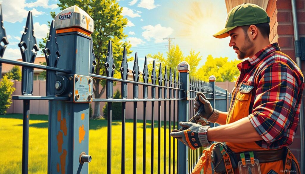 A detailed cost breakdown illustration of the expenses involved in painting a linear metre of palisade fencing. A clean, minimal design on a plain white background, showcasing the various cost components such as labour, paint, surface preparation, and any additional materials in an organized grid layout. The visual should convey a sense of professionalism and attention to detail, with a focus on providing a clear and informative breakdown of the pricing structure for this home improvement task. A detailed cost breakdown illustration of the expenses involved in painting a linear metre of palisade fencing. A clean, minimal design on a plain white background, showcasing the various cost components such as labour, paint, surface preparation, and any additional materials in an organized grid layout. The visual should convey a sense of professionalism and attention to detail, with a focus on providing a clear and informative breakdown of the pricing structure for this home improvement task.
