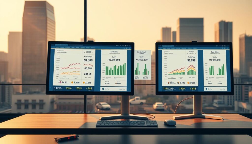 A high-resolution, photorealistic image of a side-by-side comparison of carport installation cost calculators across major South African cities. The scene is set in a modern urban landscape with skyscrapers in the background, and a central focus on a desk with multiple digital displays showcasing the cost calculators. The displays feature sleek, intuitive interfaces with charts, graphs, and detailed pricing information. Warm, directional lighting casts subtle shadows, creating depth and emphasizing the technological aspects. The overall tone is professional, informative, and visually appealing, conveying the expertise and utility of the carport cost comparison tools. A high-resolution, photorealistic image of a side-by-side comparison of carport installation cost calculators across major South African cities. The scene is set in a modern urban landscape with skyscrapers in the background, and a central focus on a desk with multiple digital displays showcasing the cost calculators. The displays feature sleek, intuitive interfaces with charts, graphs, and detailed pricing information. Warm, directional lighting casts subtle shadows, creating depth and emphasizing the technological aspects. The overall tone is professional, informative, and visually appealing, conveying the expertise and utility of the carport cost comparison tools.