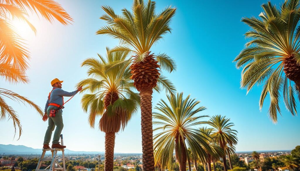 Palm tree cleaning and trimming Palm tree cleaning and trimming