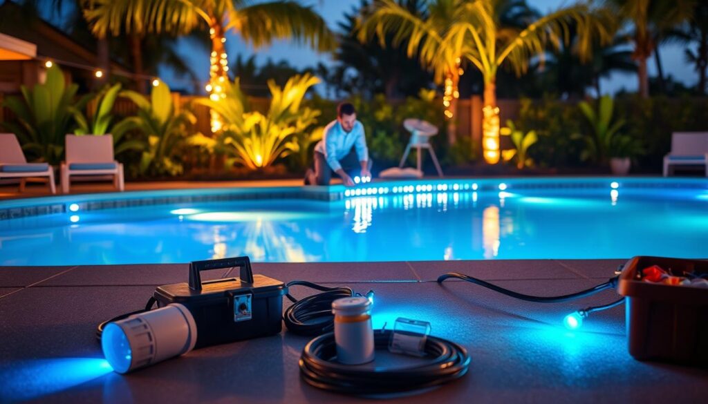 Pool LED lighting supply and installation services Pool LED lighting supply and installation services
