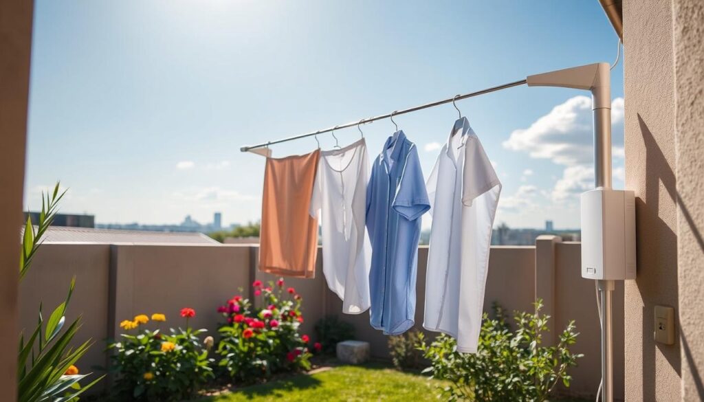 Space-saving washing line solutions for small yards Space-saving washing line solutions for small yards