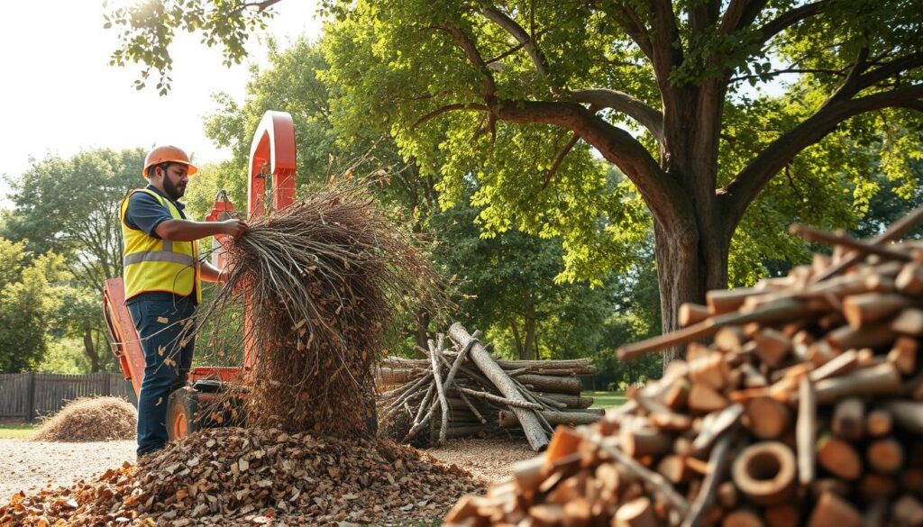 Wood chipping services Wood chipping services